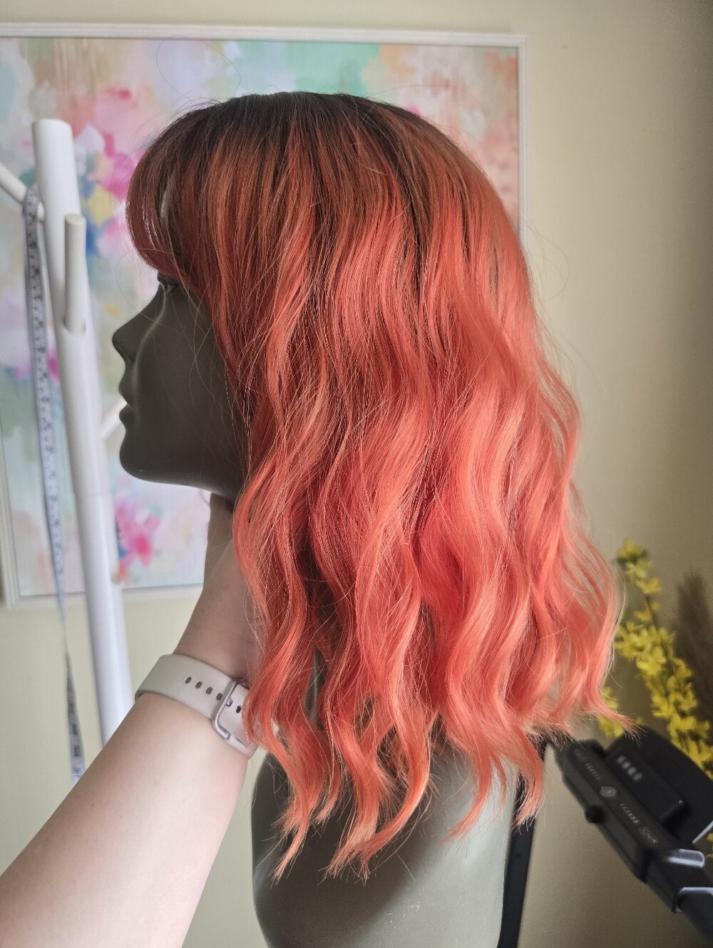 Red Cherry Cola Ombre Wavy 16" Wig NEW